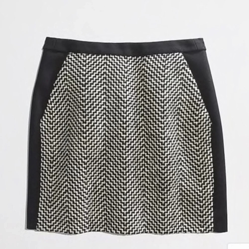 J. Crew • Chevron Wool Postage Stamp Mini Skirt